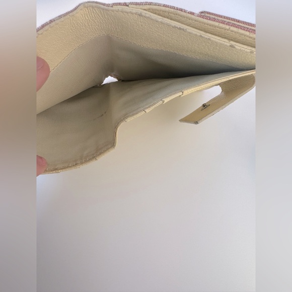 Bulgari Pink Wallet BVLGARI Pink Logo Canvas Bifold Wallet Authentic - Picture 9 of 15